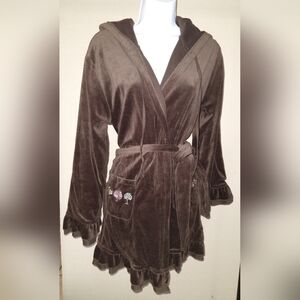 NWOT Ladies 2Life Short Organic Bath Hoodie Robe